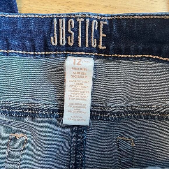 Justice Midrise Super Skinny Jeans size 12 plus - Picture 3 of 4